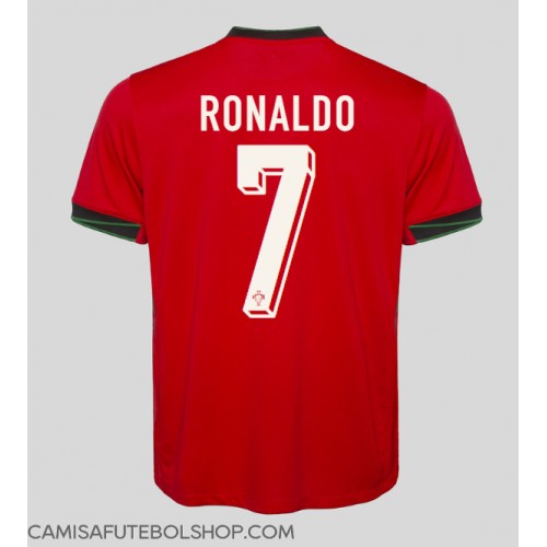 Camisa de time de futebol Portugal Cristiano Ronaldo #7 Replicas 1º Equipamento Europeu 2024 Manga Curta